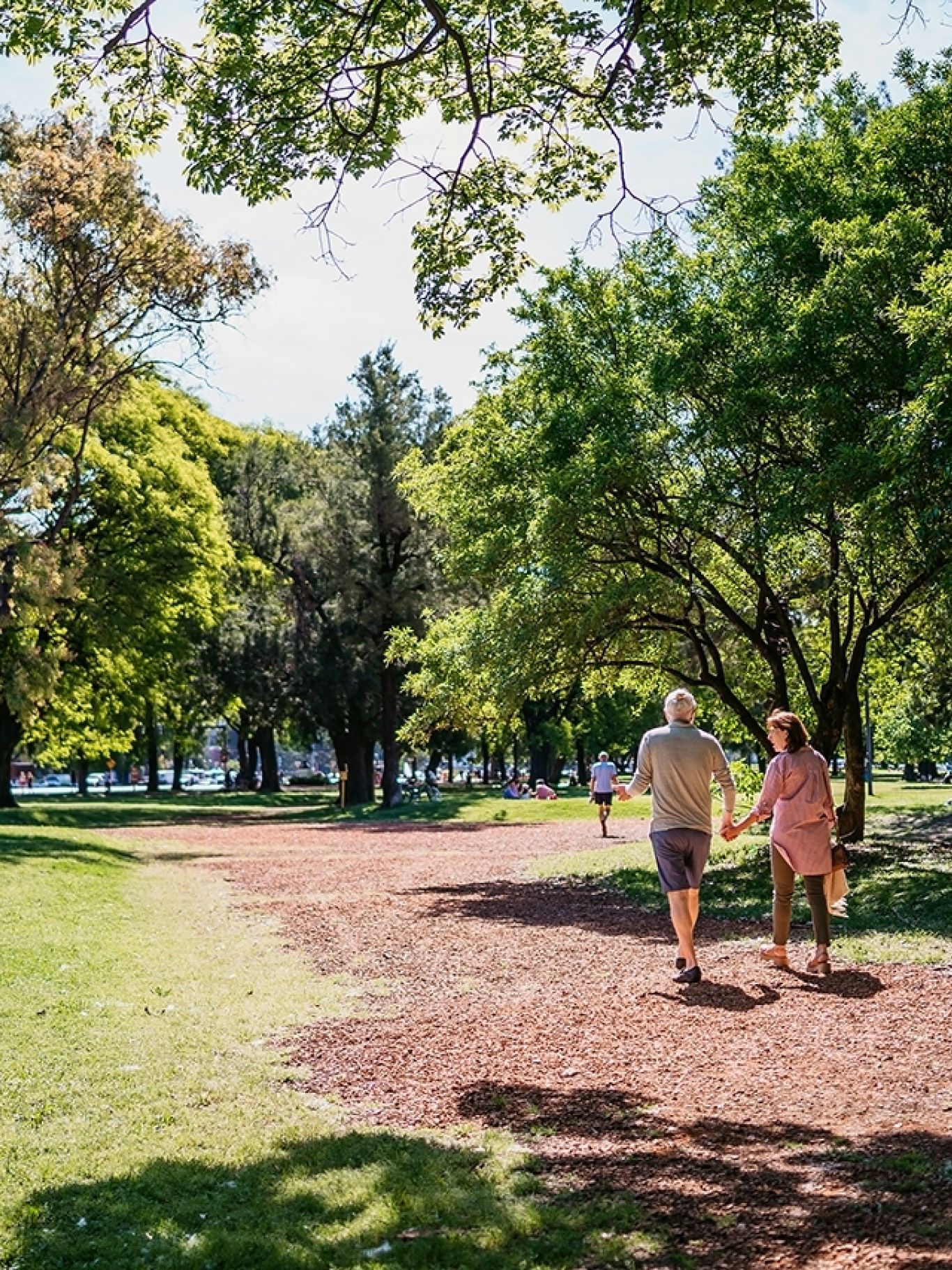 Provost couple walking outside